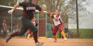 Hesston College softball action photo