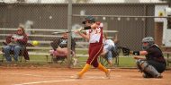 Hesston College softball action photo