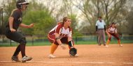 Hesston College softball action photo