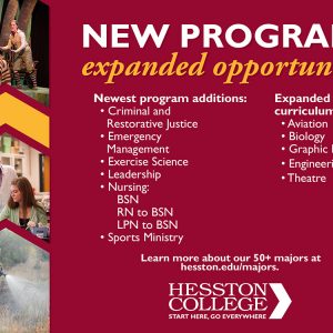 New programs, expanded opportunities at Hesston College