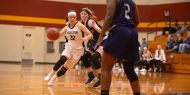 Hesston College women's basketball action photo - Connor Atkinson