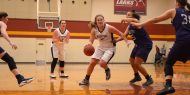 Hesston College women's basketball action photo - Kara Horton