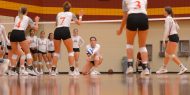 Hesston College volleyball action photo