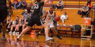 Hesston College women's basketball action photo - Millaya Bray