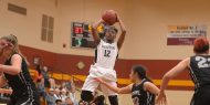 Hesston College women's basketball action photo - Parris Rawls