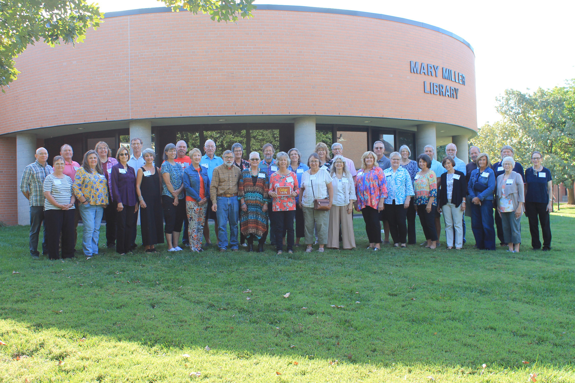 group photo - Class of 1974 with spouses