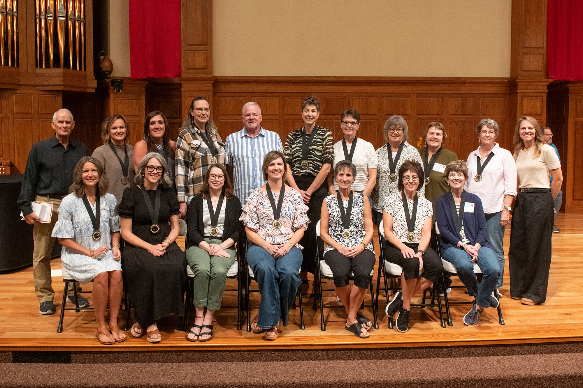 2024 Homecoming - Lark Hall of Fame induction ceremony - all inductees present