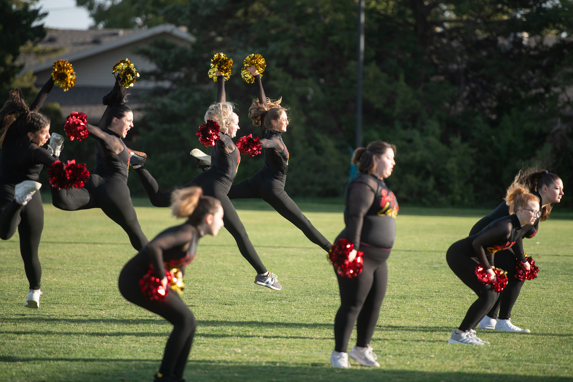 Homecoming 2024 family festival - dance team performing with Clark the Lark