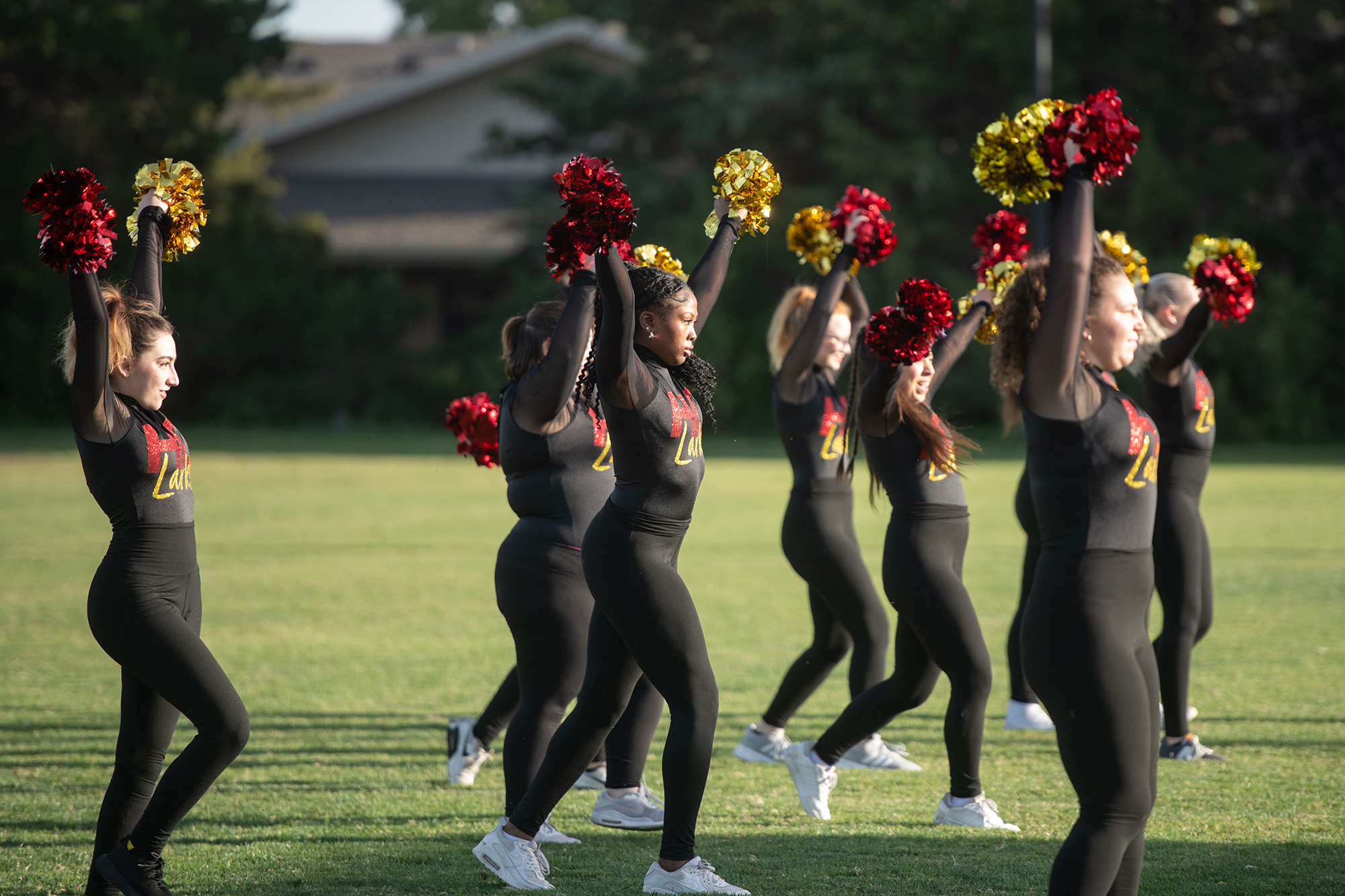 Homecoming 2024 family festival - dance team performing with Clark the Lark