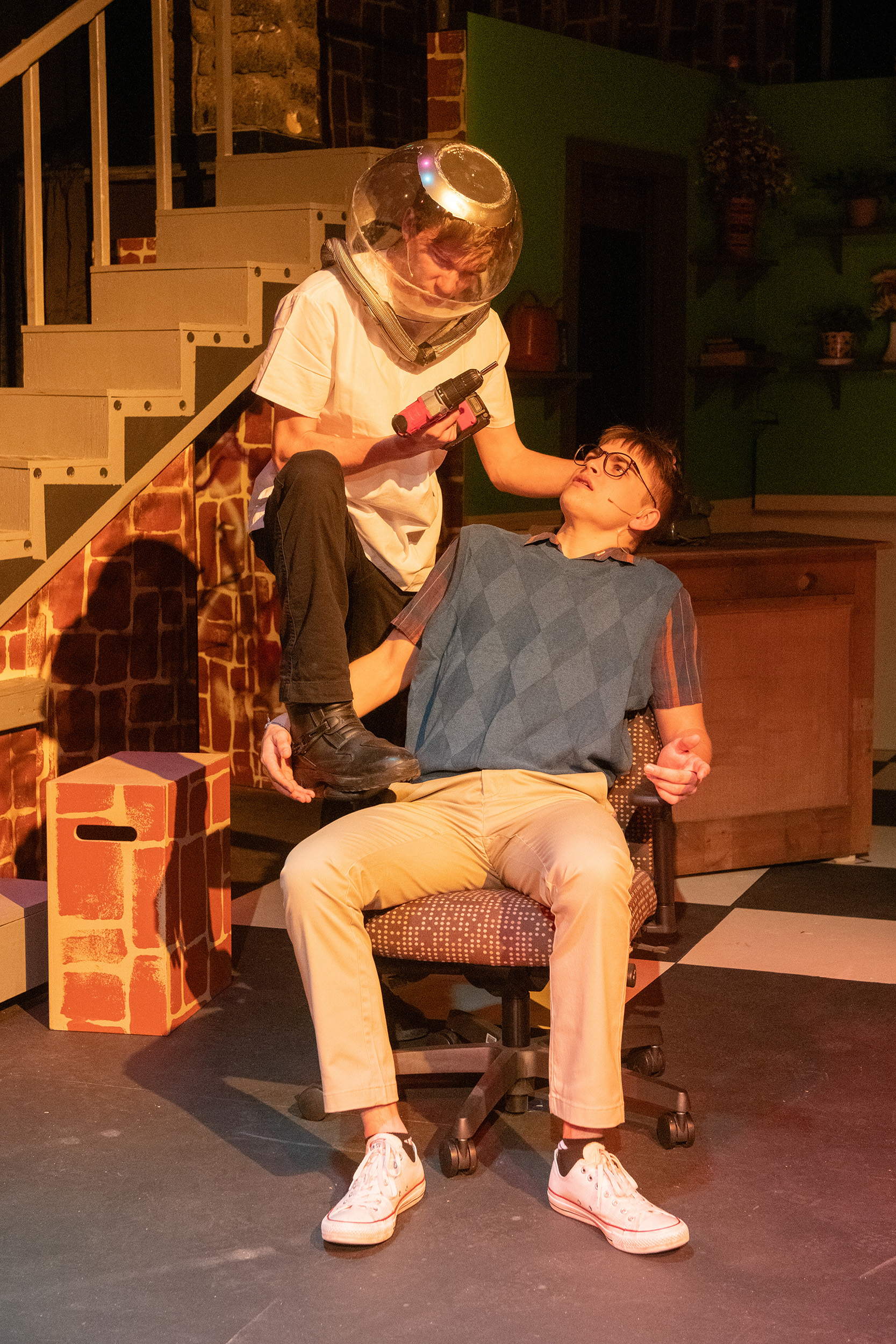 production photo from the Hesston College Theatre production of Little Shop of Horrors