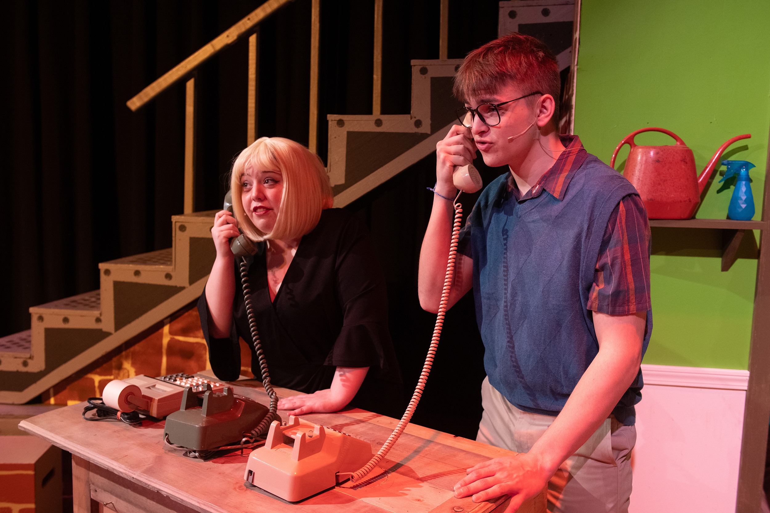 production photo from the Hesston College Theatre production of Little Shop of Horrors