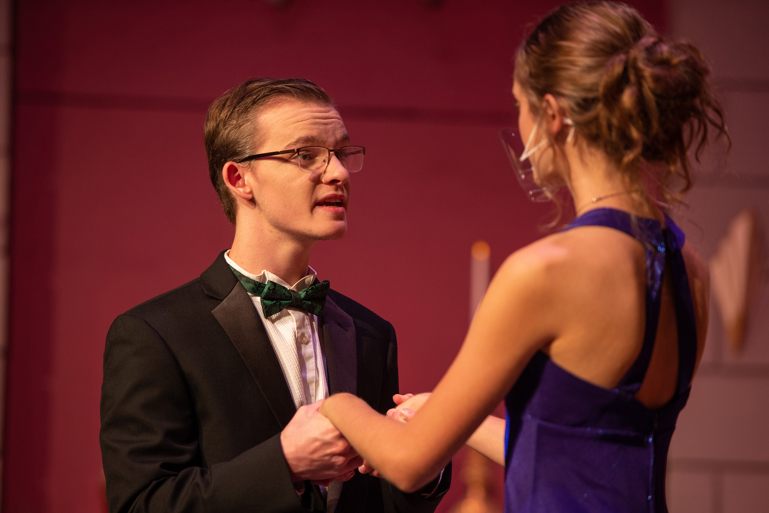 production photo from Hesston College production of "The Game's Afoot"