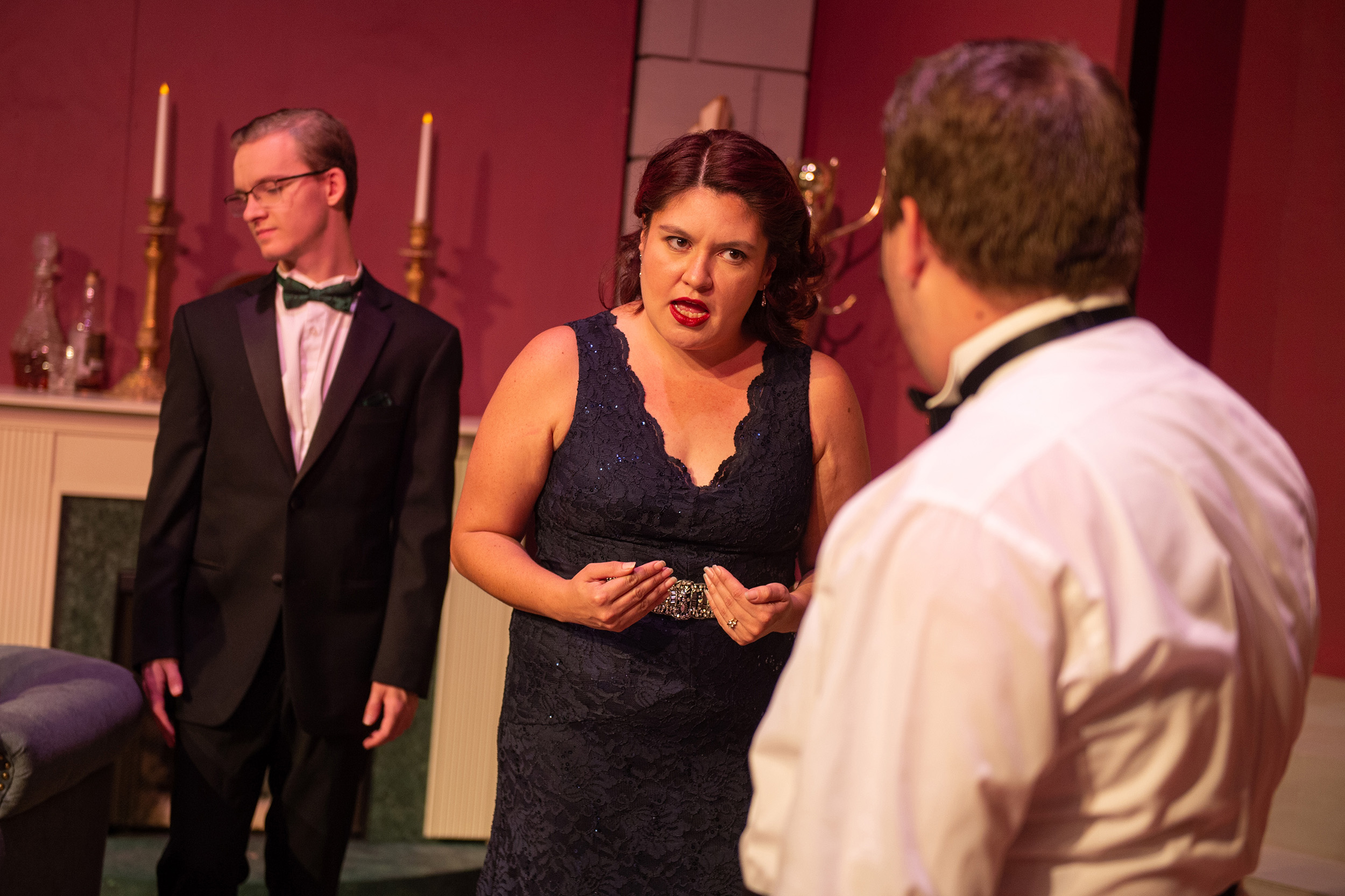 production photo from Hesston College production of "The Game's Afoot"