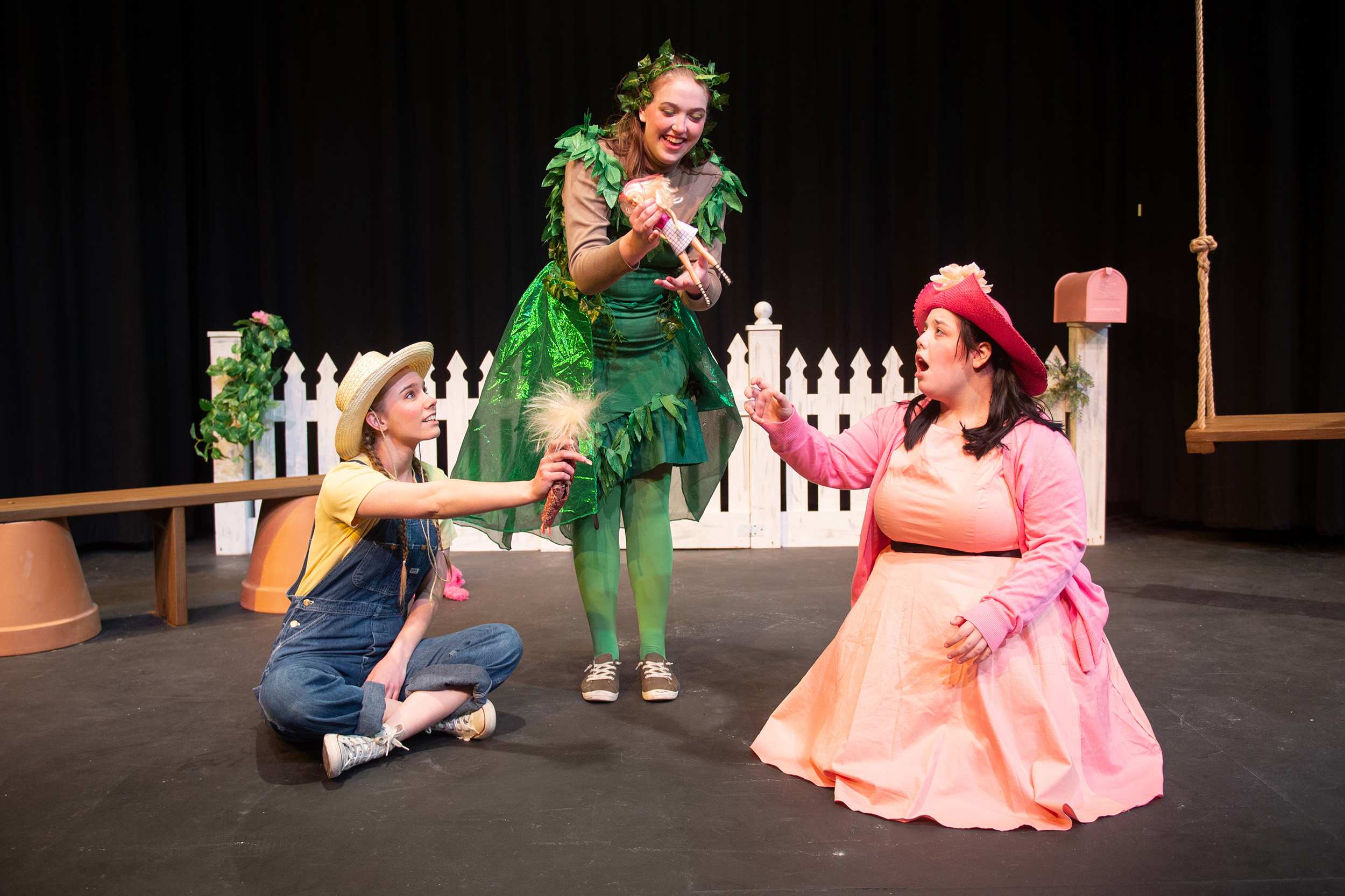 production photo from Hesston College Theatre production of "Tomato Plant Girl"