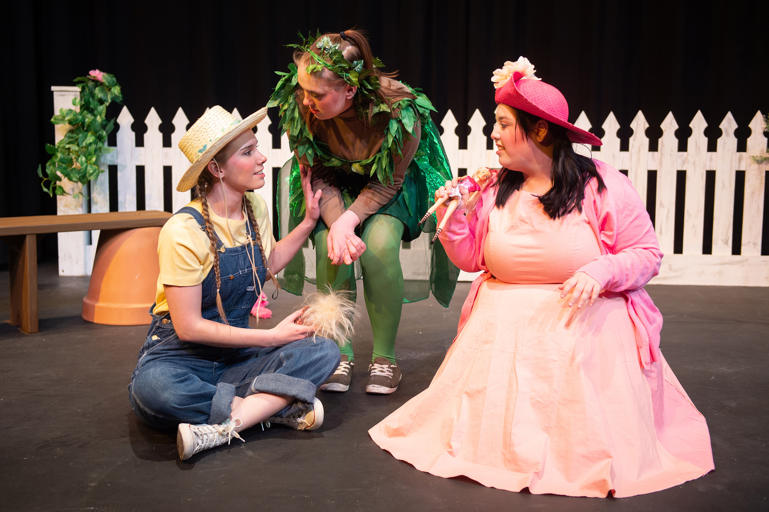 production photo from Hesston College Theatre production of "Tomato Plant Girl"