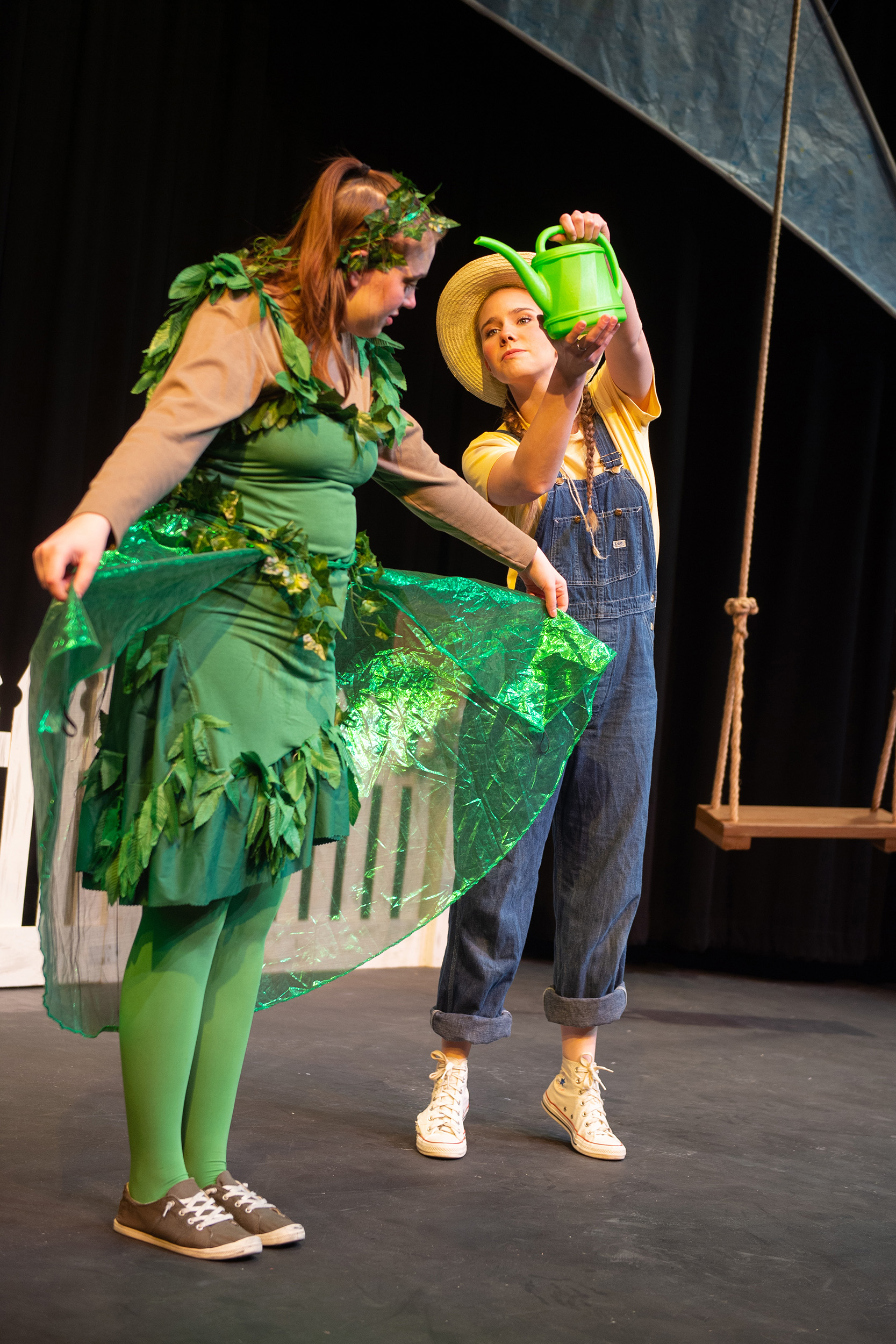 production photo from Hesston College Theatre production of "Tomato Plant Girl"