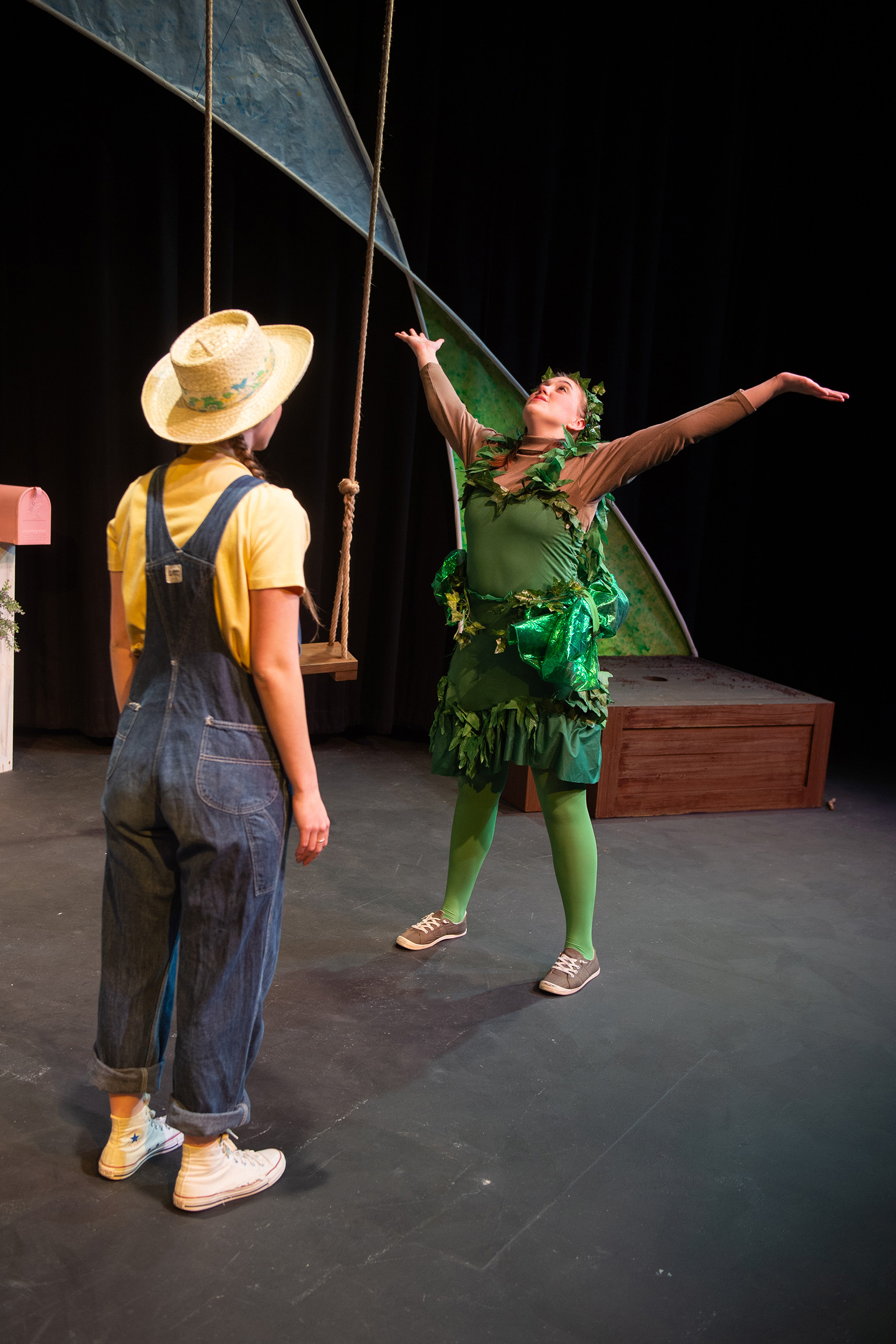 production photo from Hesston College Theatre production of "Tomato Plant Girl"