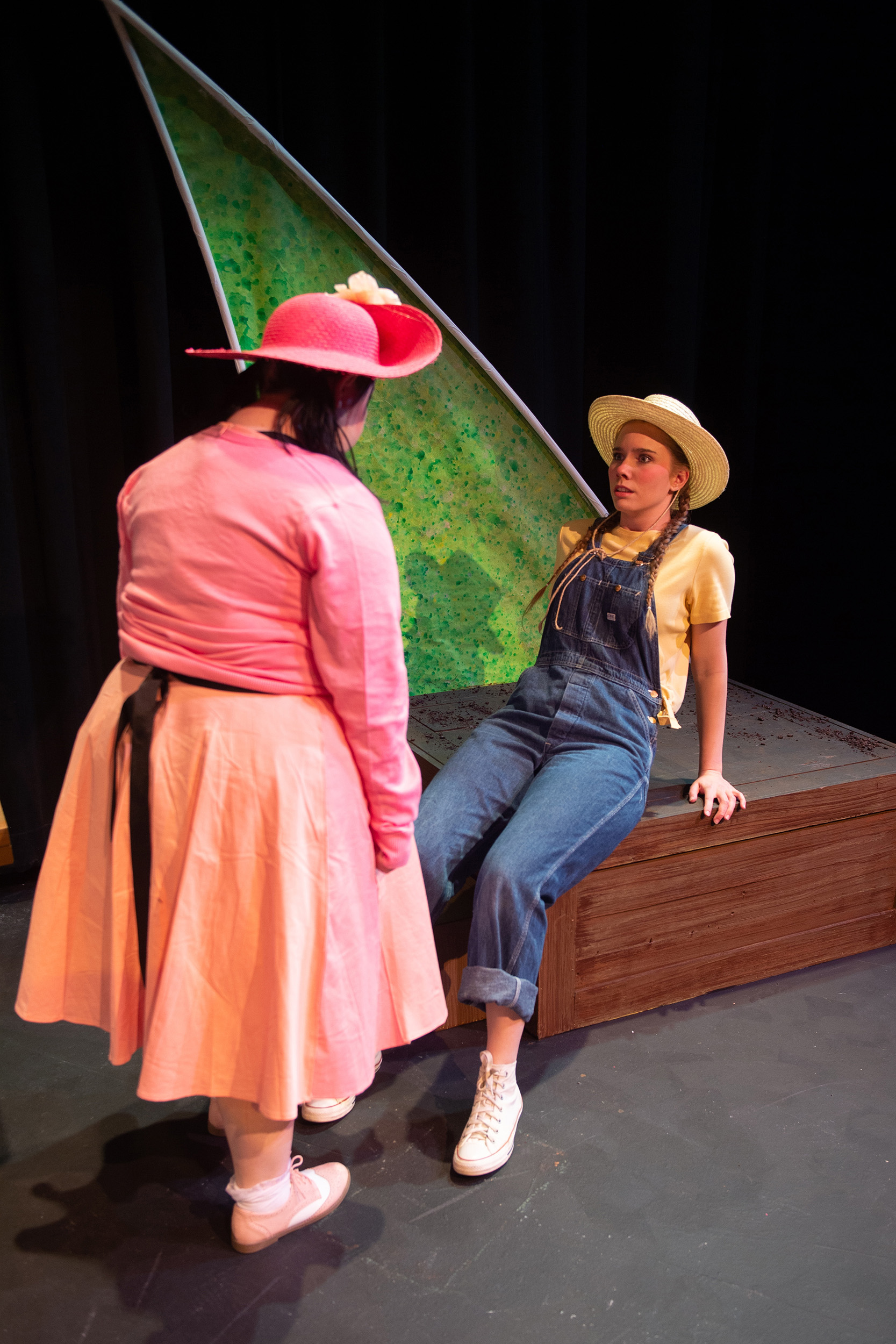 production photo from Hesston College Theatre production of "Tomato Plant Girl"