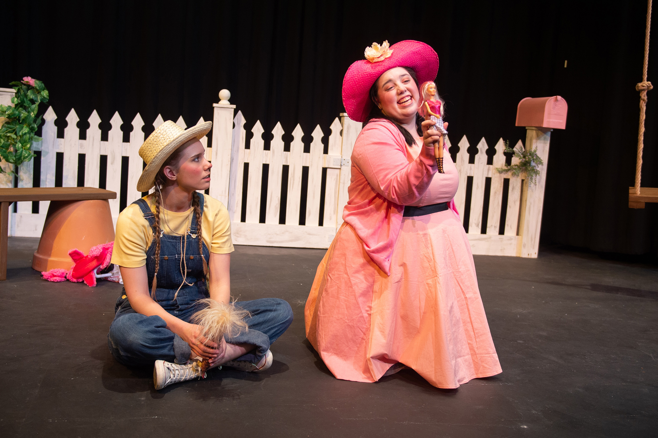 production photo from Hesston College Theatre production of "Tomato Plant Girl"