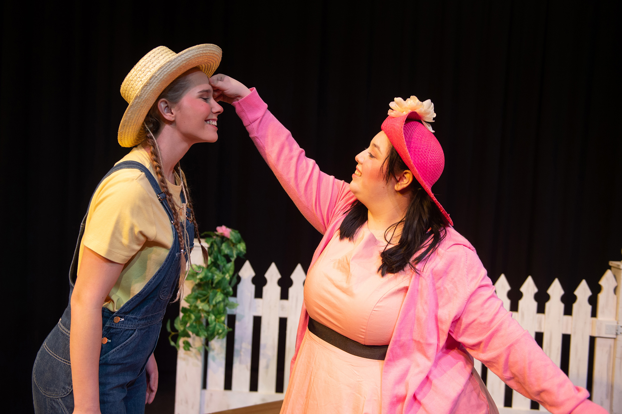 production photo from Hesston College Theatre production of "Tomato Plant Girl"