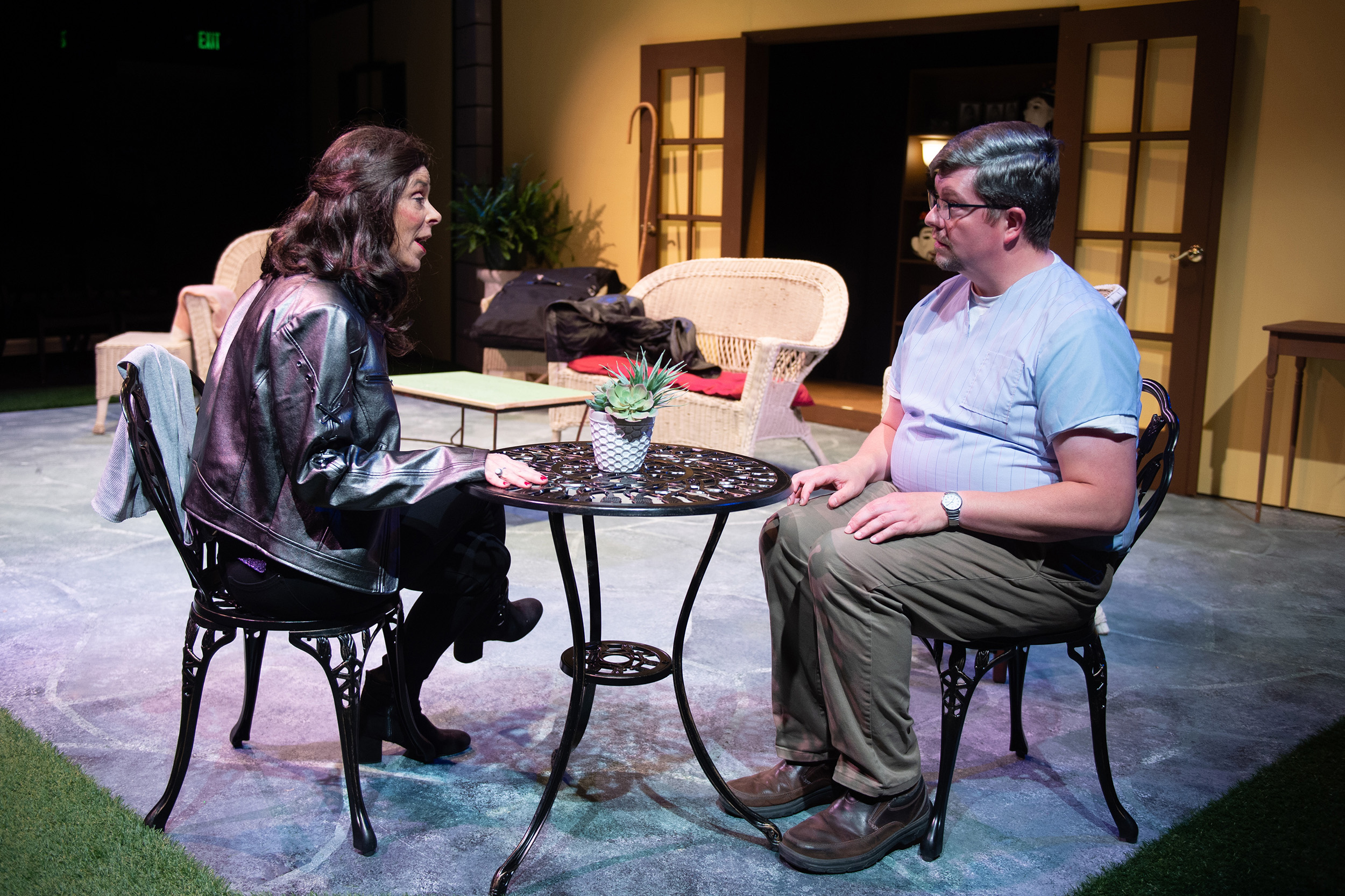 production photo from Hesston College Theatre production of Vanya and Sonia and Masha and Spike