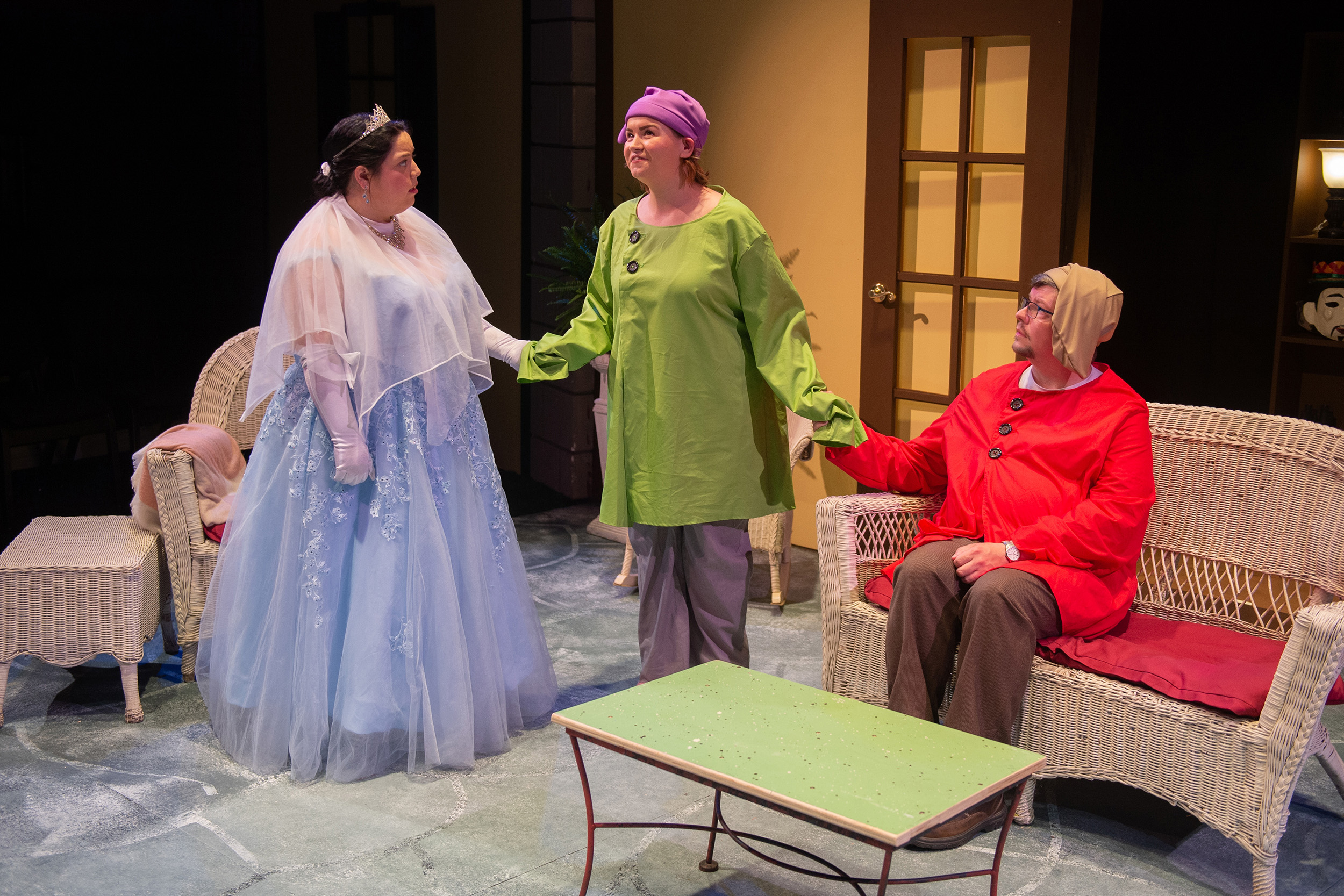 production photo from Hesston College Theatre production of Vanya and Sonia and Masha and Spike