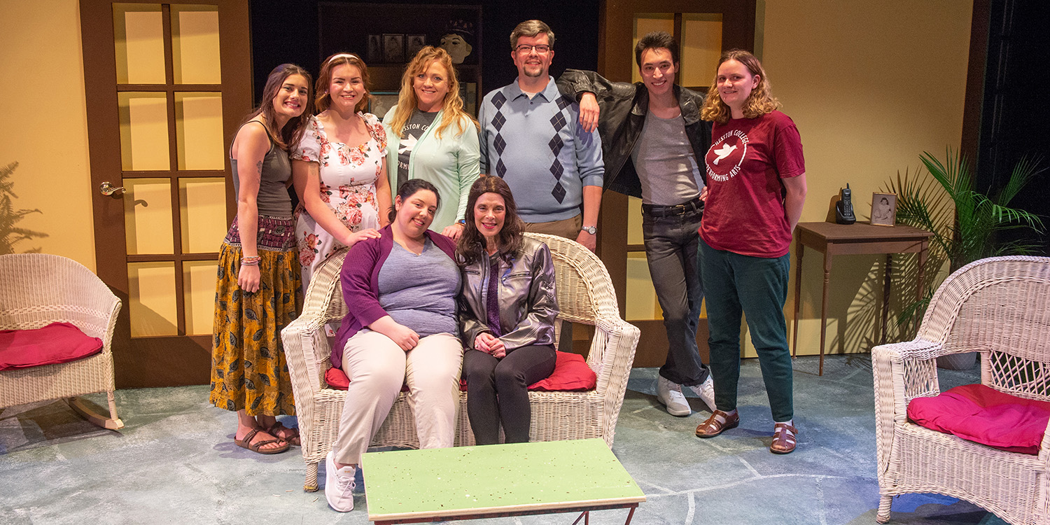 cast and crew photo from Hesston College Theatre production of Vanya and Sonia and Masha and Spike